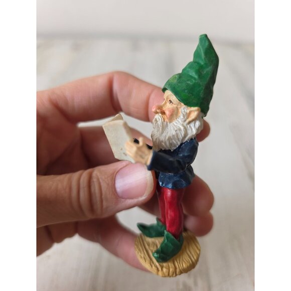 Vintage elf reading Santa figurine village Xmas cute unique - Picture 2 of 9